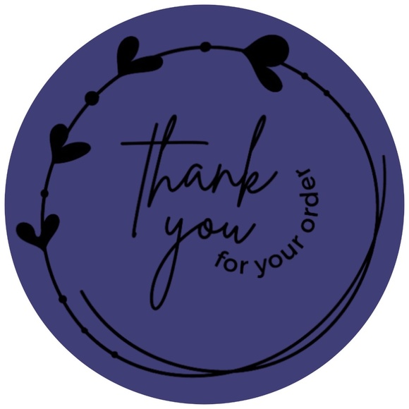 Pack of 100 Stickers 2in thank you for your order Stickers Packaging Supplies - Picture 2 of 13